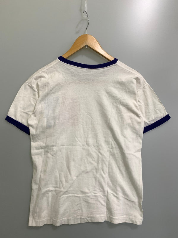 【中古品】【メンズ】 Champion チャンピオン DOMINO PIZZA RINGER TEE ショートスリーブTシャツ 半袖Tシャツ トップス バータグ 146-250513-yn-11-min サイズ：M カラー：ホワイト 万代Net店
