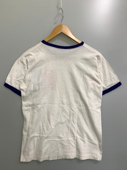 【中古品】【メンズ】 Champion チャンピオン DOMINO PIZZA RINGER TEE ショートスリーブTシャツ 半袖Tシャツ トップス バータグ 146-250513-yn-11-min サイズ：M カラー：ホワイト 万代Net店