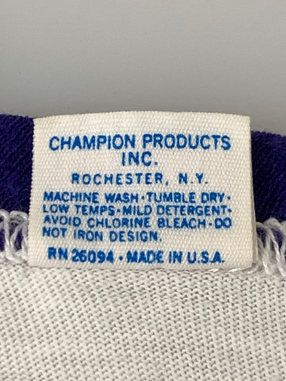 【中古品】【メンズ】 Champion チャンピオン DOMINO PIZZA RINGER TEE ショートスリーブTシャツ 半袖Tシャツ トップス バータグ 146-250513-yn-11-min サイズ：M カラー：ホワイト 万代Net店