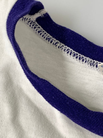 【中古品】【メンズ】 Champion チャンピオン DOMINO PIZZA RINGER TEE ショートスリーブTシャツ 半袖Tシャツ トップス バータグ 146-250513-yn-11-min サイズ：M カラー：ホワイト 万代Net店