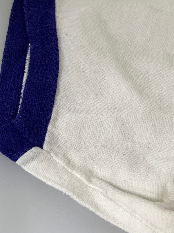 【中古品】【メンズ】 Champion チャンピオン DOMINO PIZZA RINGER TEE ショートスリーブTシャツ 半袖Tシャツ トップス バータグ 146-250513-yn-11-min サイズ：M カラー：ホワイト 万代Net店