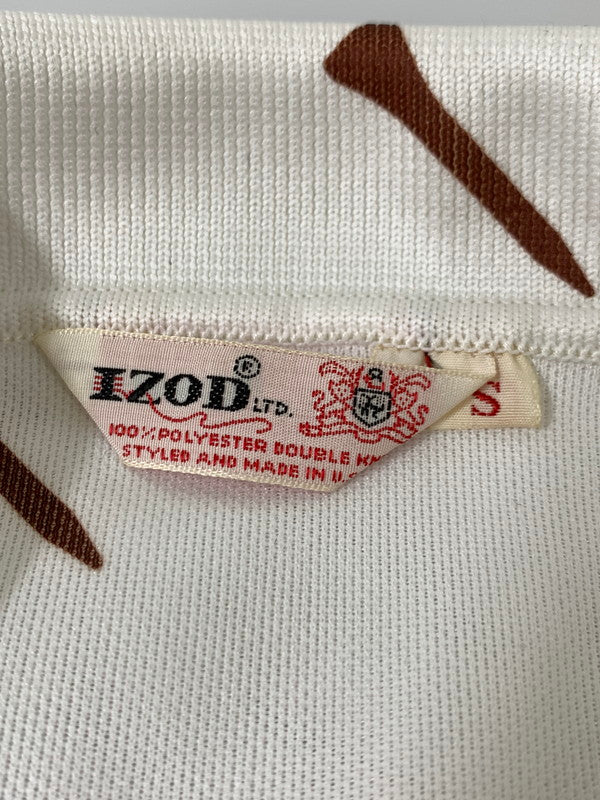 【中古美品】【メンズ】 IZOD 70's POLO SHIRT アイゾッド ショートスリーブ ポロシャツ 半袖 トップス 146-250513-yn-15-min サイズ：S カラー：ホワイト 万代Net店