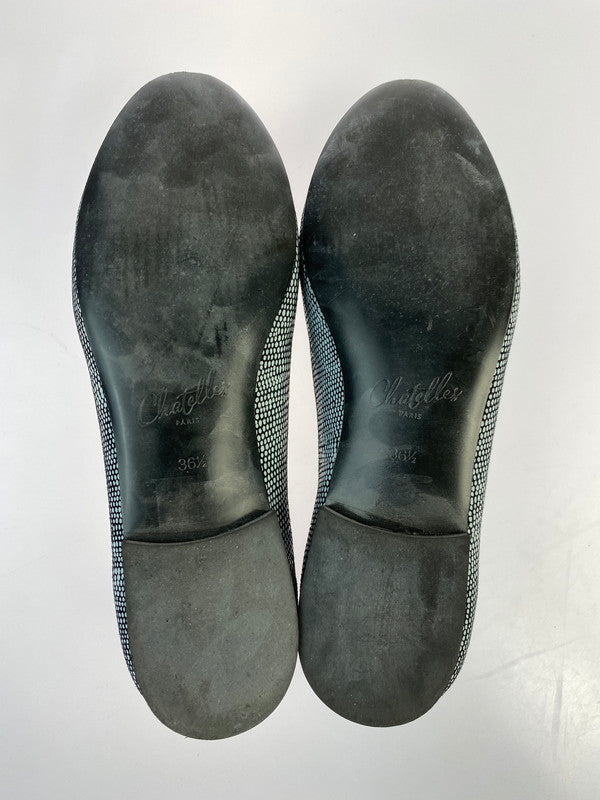 【中古品】【レディース】 CHATELLES シャテル CM009T マテオ フラットシューズ 靴 167-250519-AS-17-min サイズ：36 1/2 カラー：ブラック/ホワイト 万代Net店