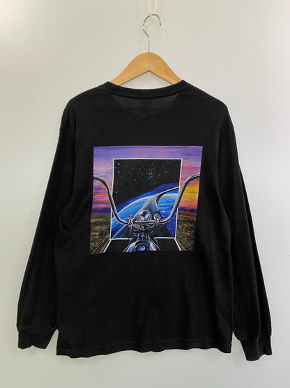 【中古品】【メンズ】 CHALLENGER チャレンジャー PRINT L S TEE クルーネック ロングスリーブ 142-250720-AS-24-min サイズ：M カラー：ブラック 万代Net店