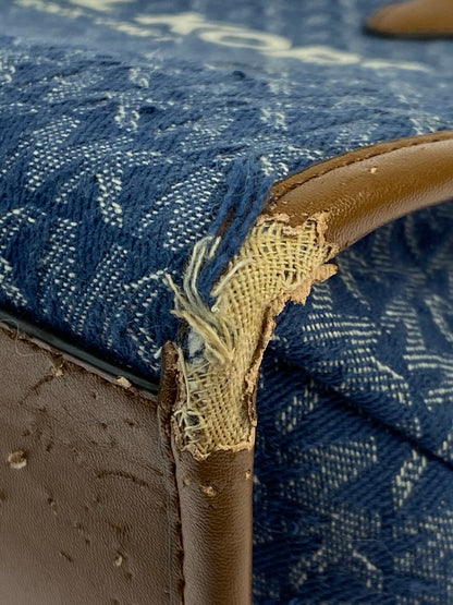 【現状渡し品】【レディース】 Michael Kors マイケルコース デニムキャンバス 2WAY BAG トートバッグ カバン 180-250520-AS-32-min カラー：ネイビー系 万代Net店