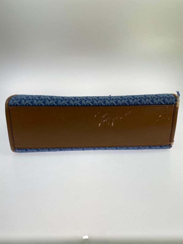 【現状渡し品】【レディース】 Michael Kors マイケルコース デニムキャンバス 2WAY BAG トートバッグ カバン 180-250520-AS-32-min カラー：ネイビー系 万代Net店