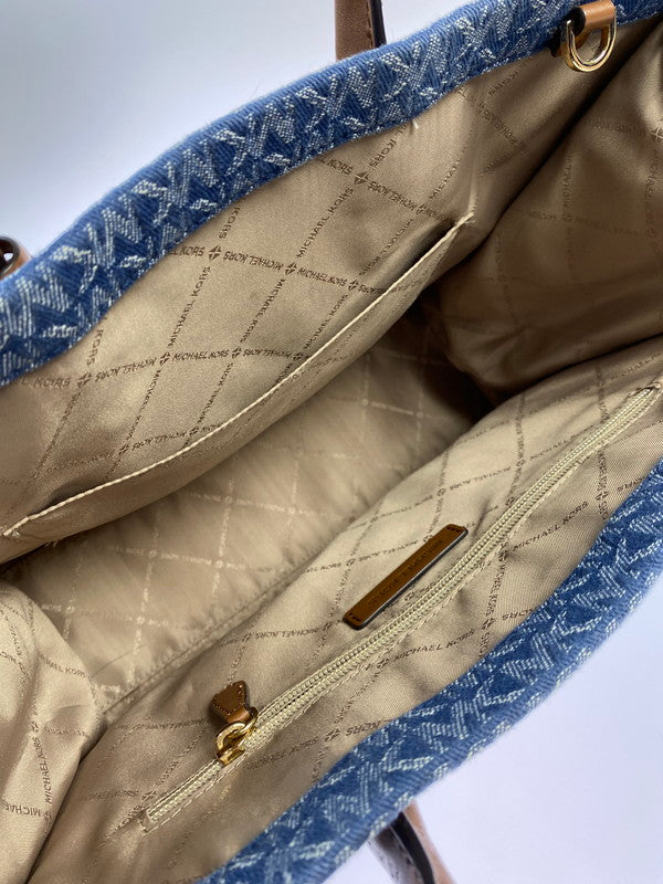 【現状渡し品】【レディース】 Michael Kors マイケルコース デニムキャンバス 2WAY BAG トートバッグ カバン 180-250520-AS-32-min カラー：ネイビー系 万代Net店