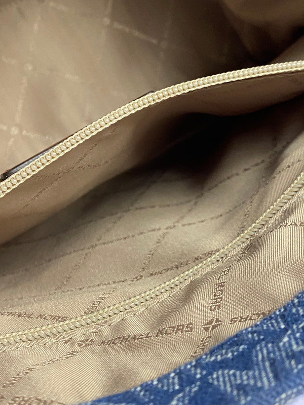 【現状渡し品】【レディース】 Michael Kors マイケルコース デニムキャンバス 2WAY BAG トートバッグ カバン 180-250520-AS-32-min カラー：ネイビー系 万代Net店