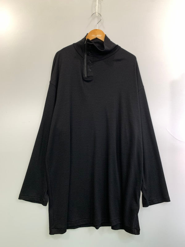 【現状渡し品】【メンズ】 Yohji Yamamoto POUR HOMME ヨウジヤマモトプールオム HI-NECK WOOL CUTSEW HR-T34-178 ハイネック ウール カットソー トップス 140-250514-jt-01-min サイズ：3 カラー：ブラック 万代Net店