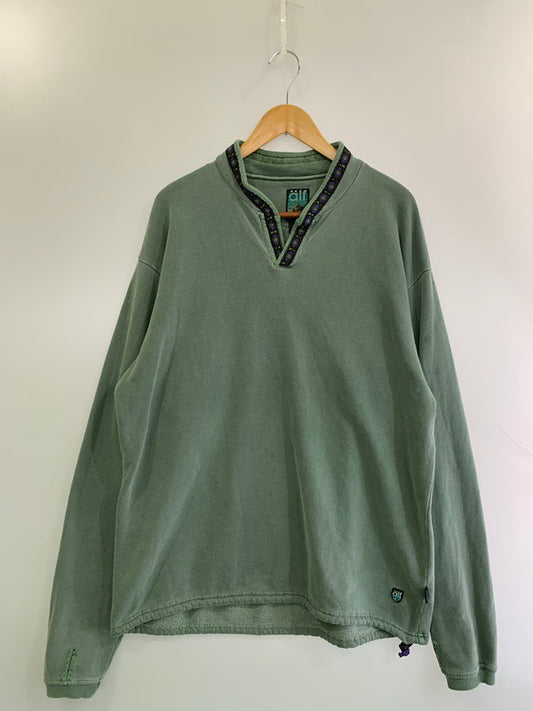 【中古品】【メンズ】 ALF CLOTHING アルフクロージング 90S SWEATSHIRT スウェット トレーナー 146-250524-AS-25-min サイズ：L カラー：グリーン 万代Net店