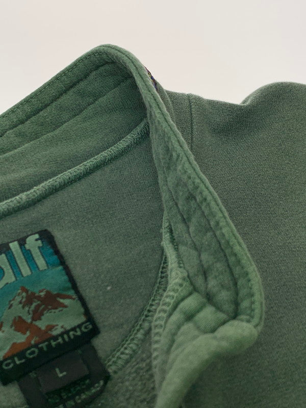 【中古品】【メンズ】 ALF CLOTHING アルフクロージング 90S SWEATSHIRT スウェット トレーナー 146-250524-AS-25-min サイズ：L カラー：グリーン 万代Net店