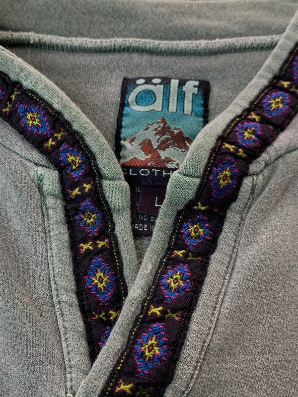 【中古品】【メンズ】 ALF CLOTHING アルフクロージング 90S SWEATSHIRT スウェット トレーナー 146-250524-AS-25-min サイズ：L カラー：グリーン 万代Net店