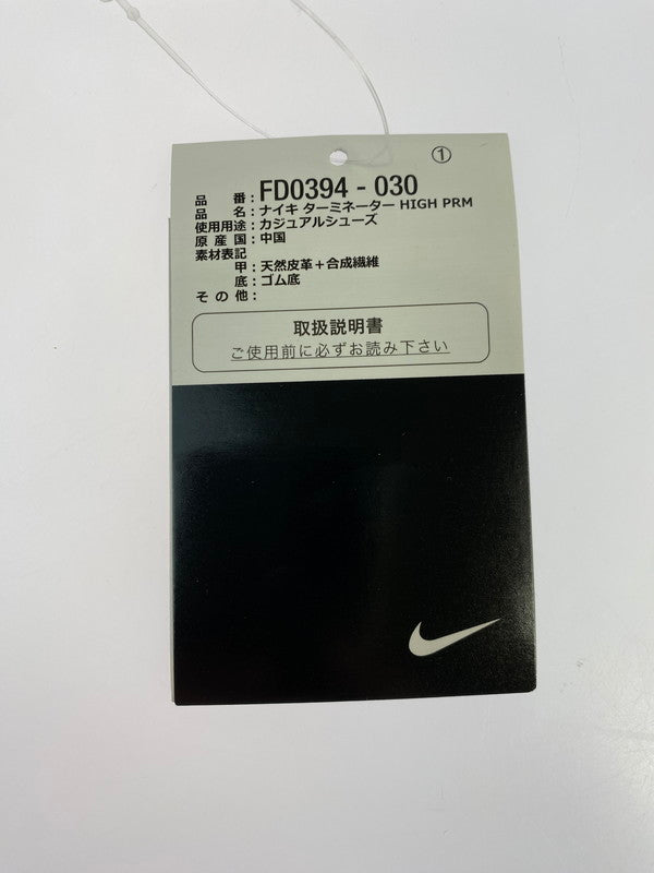 【中古品】【メンズ】 NIKE ナイキ TERMINATOR HIGH PREMIUM FD0394-030 ターミネーター ハイ プレミアム スニーカー メンズ 靴 シューズ 160-250519-em-01-min サイズ：25cm カラー：ブラック/ペールバニラ 万代Net店