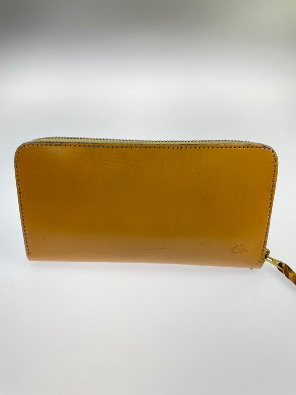 【中古品】【メンズ】 革蛸謹製 かわたこきんせい TAKOジップ ラウンドジップ 長財布 たこジップ ウォレット 200-250530-em-02-min カラー：ベージュ系 万代Net店