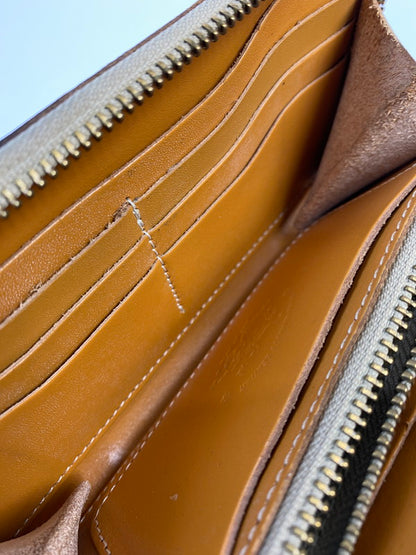 【中古品】【メンズ】 革蛸謹製 かわたこきんせい TAKOジップ ラウンドジップ 長財布 たこジップ ウォレット 200-250530-em-02-min カラー：ベージュ系 万代Net店