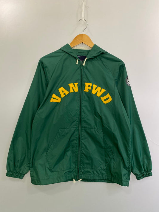 【中古品】【メンズ】 VAN ヴァン NYLON ZIP HOODED JACKET ナイロンジップフーデッドジャケット 146-250623-ks-32-min サイズ：M カラー：グリーン 万代Net店