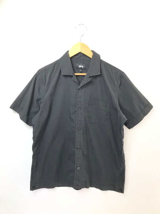 【中古品】【メンズ】 STUSSY ステューシー HELLSHIRE BOWLING SHIRT ヘルシャー ボーリングシャツ 半袖シャツ 142-260520-na-24-tagh サイズ：S カラー：ブラック 万代Net店