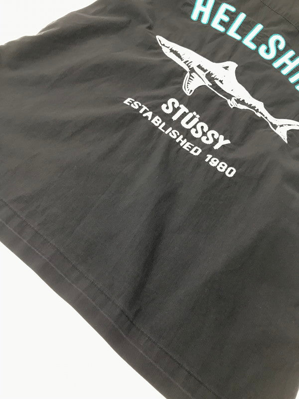 【中古品】【メンズ】 STUSSY ステューシー HELLSHIRE BOWLING SHIRT ヘルシャー ボーリングシャツ 半袖シャツ 142-260520-na-24-tagh サイズ：S カラー：ブラック 万代Net店