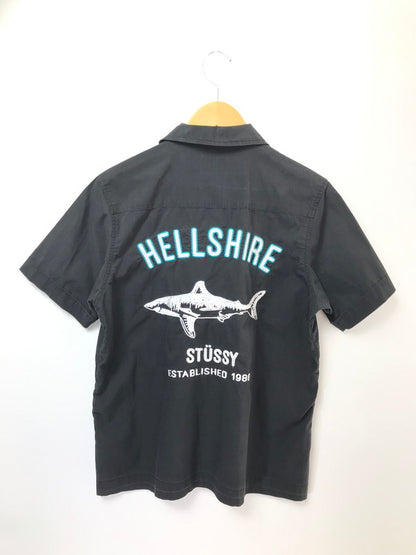 【中古品】【メンズ】 STUSSY ステューシー HELLSHIRE BOWLING SHIRT ヘルシャー ボーリングシャツ 半袖シャツ 142-260520-na-24-tagh サイズ：S カラー：ブラック 万代Net店