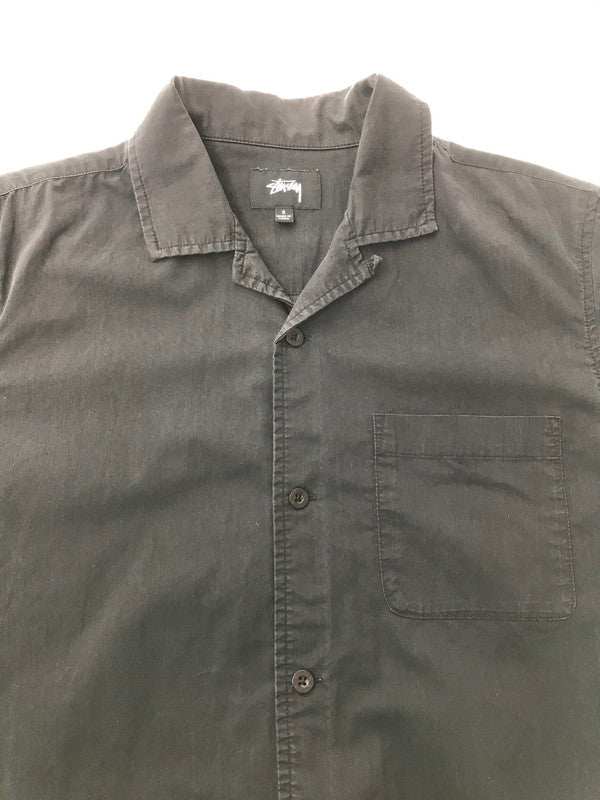 【中古品】【メンズ】 STUSSY ステューシー HELLSHIRE BOWLING SHIRT ヘルシャー ボーリングシャツ 半袖シャツ 142-260520-na-24-tagh サイズ：S カラー：ブラック 万代Net店