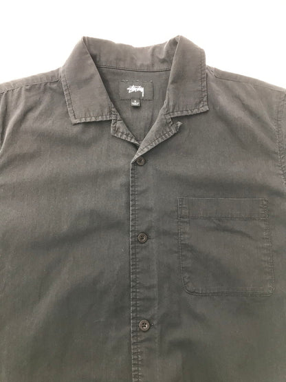 【中古品】【メンズ】 STUSSY ステューシー HELLSHIRE BOWLING SHIRT ヘルシャー ボーリングシャツ 半袖シャツ 142-260520-na-24-tagh サイズ：S カラー：ブラック 万代Net店