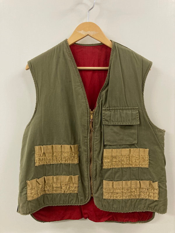 【現状渡し品】【メンズ】 INSULAIR WARMSTER 60S REVERSIBLE HUNTING VEST リバーシブルハンティング ベスト 146-250803-ks-08-min サイズ：不明 カラー：カーキ/レッド 万代Net店