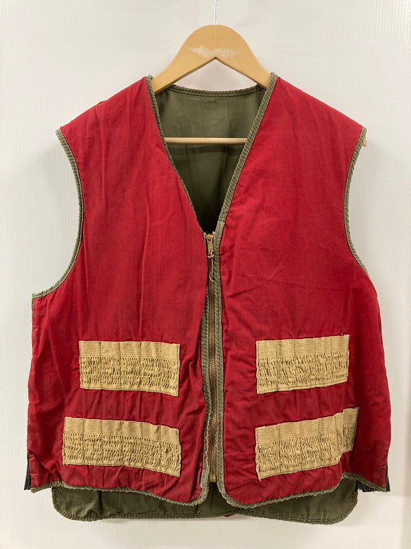 【現状渡し品】【メンズ】 INSULAIR WARMSTER 60S REVERSIBLE HUNTING VEST リバーシブルハンティング ベスト 146-250803-ks-08-min サイズ：不明 カラー：カーキ/レッド 万代Net店