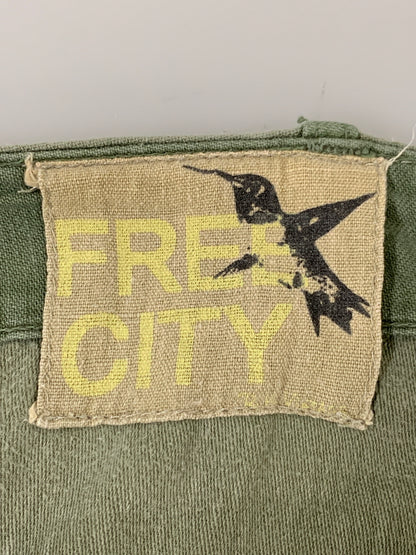 【現状渡し品】【メンズ】 FREE CITY フリーシティ BIKER PANTS バイカー パンツ ワーク ミリタリー メンズ ボトムス 151-260710-em-15-min カラー：オリーブ 万代Net店