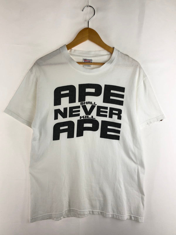 【中古品】【メンズ】 A BATHING APE アベイシングエイプ A BATHING APE ”APE SHALL NEVER KILL APE”TEE 142-251029-na-18-tag サイズ：M カラー：ホワイト 万代Net店