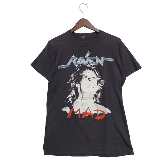 【中古品】【メンズ】 RAVEN MAD T-SHIRT レイヴン Tシャツ 半袖 トップス 146-250921-as-12-izu カラー：ブラック 万代Net店