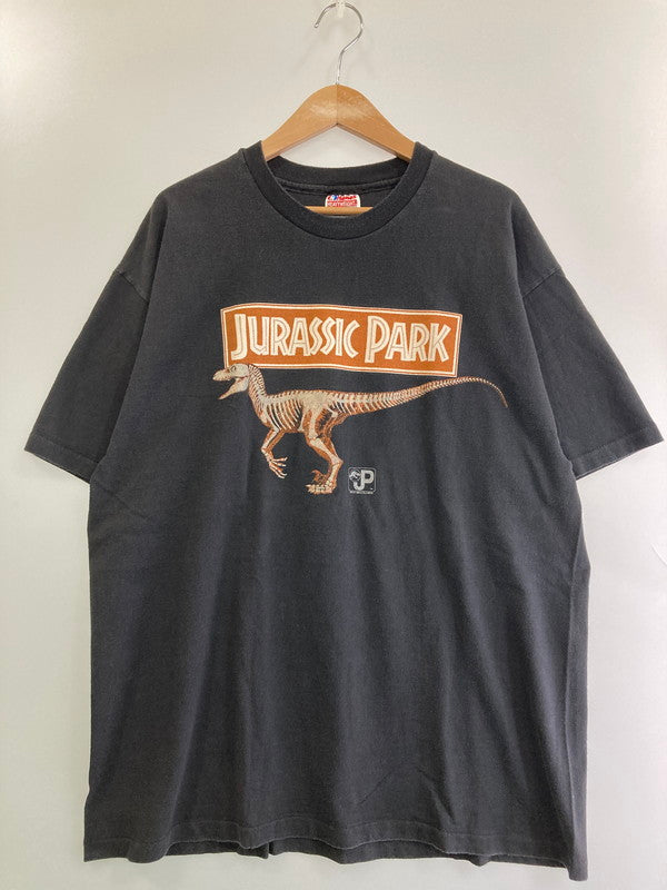 【中古品】【メンズ】 JURASSIC PARK 1993 RAPTOR GLOW IN THE DARK TEE ジュラシックパーク ラプター グロー イン ザ ダーク Tシャツ トップス 146-250522-jt-18-min サイズ：XL カラー：ブラック 万代Net店