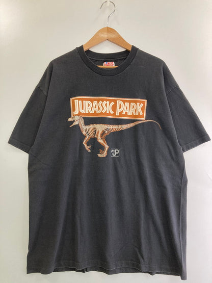 【中古品】【メンズ】 JURASSIC PARK 1993 RAPTOR GLOW IN THE DARK TEE ジュラシックパーク ラプター グロー イン ザ ダーク Tシャツ トップス 146-250522-jt-18-min サイズ：XL カラー：ブラック 万代Net店