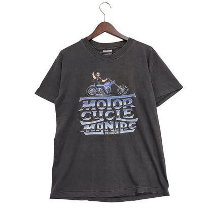 【中古品】【メンズ】 HANES MOTOR CYCLE MANIAC BIKER MAGAZINE TEE モーターサイクル マニアック バイカー マガジン Tシャツ 半袖 トップス 146-250921-as-14-izu サイズ：M カラー：ブラック 万代Net店