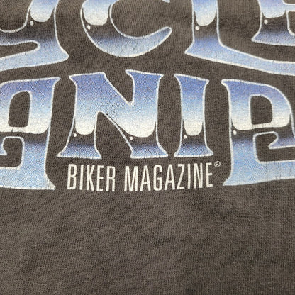 【中古品】【メンズ】 HANES MOTOR CYCLE MANIAC BIKER MAGAZINE TEE モーターサイクル マニアック バイカー マガジン Tシャツ 半袖 トップス 146-250921-as-14-izu サイズ：M カラー：ブラック 万代Net店