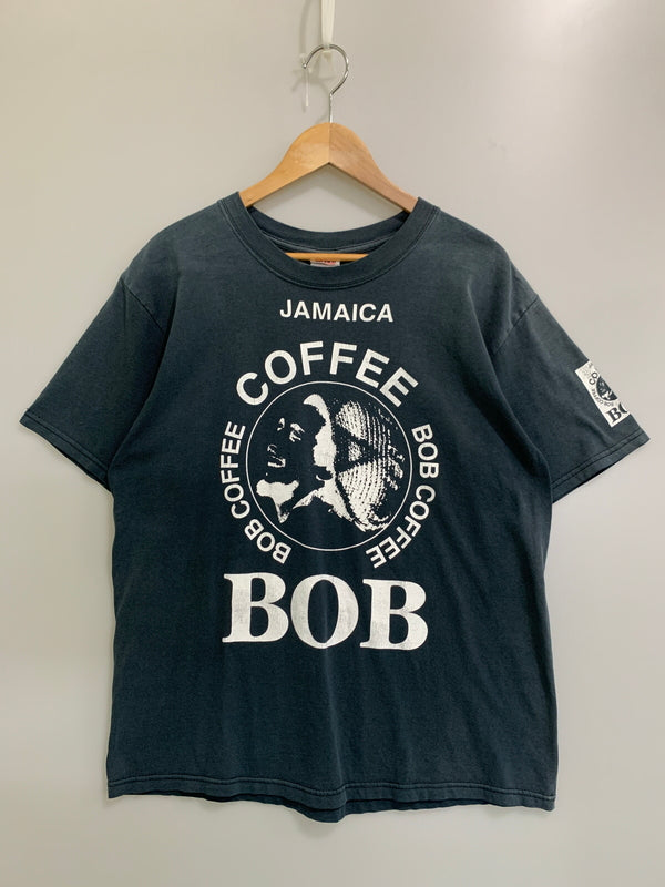 【中古品】【メンズ】 BOB COFFEE ボブコーヒー JAMAICA BOB COFFEE TEE 半袖Tシャツ ショートスリーブ 146-260718-AS-22-min サイズ：M カラー：ネイビー(色あせ) 万代Net店