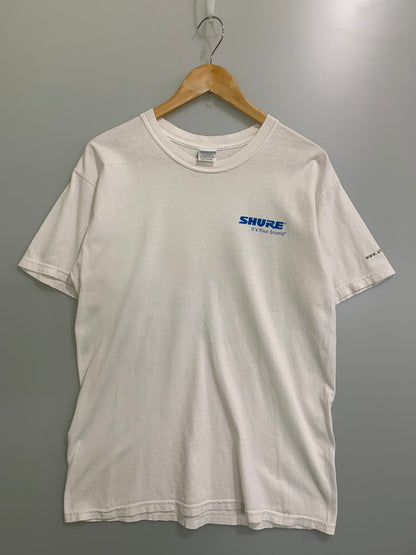 【中古品】【メンズ】 SHURE シュア ADVERTISING TEE Tシャツ トップス 146-250619-ks-06-min サイズ：M カラー：ホワイト 万代Net店