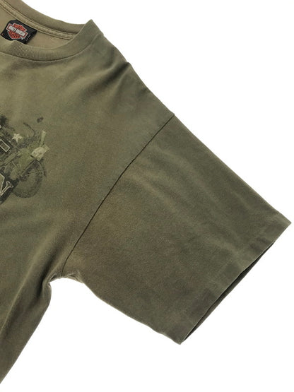 【中古品】【メンズ】 HARLEY DAVIDSON ハーレー ダビッドソン 00's NORTH TEXAS TEE ノース テキサス Tシャツ トップス 146-260510-rt-14-tag サイズ：L カラー：カーキ 万代Net店