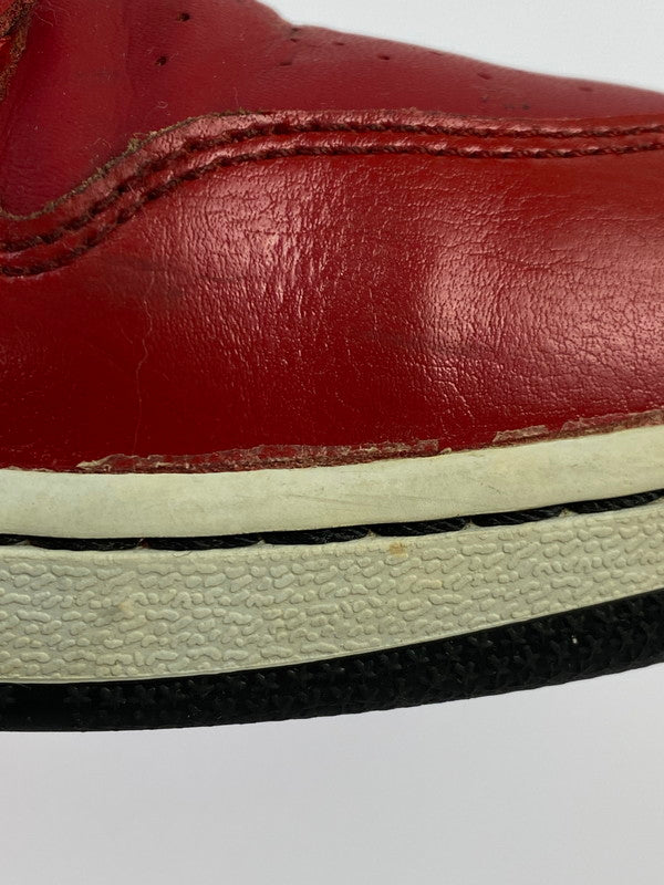 【中古品】【メンズ】 NIKE ナイキ AIR JORDAN 1 MID GYM RED BLACK PATENT 554725-602 エアジョーダン1 ミッド ジム レッド ブラック パテント スニーカー 靴 160-250519-em-15-min サイズ：25cm カラー：ジムレッド/ブラック-ホワイト 万代Net店