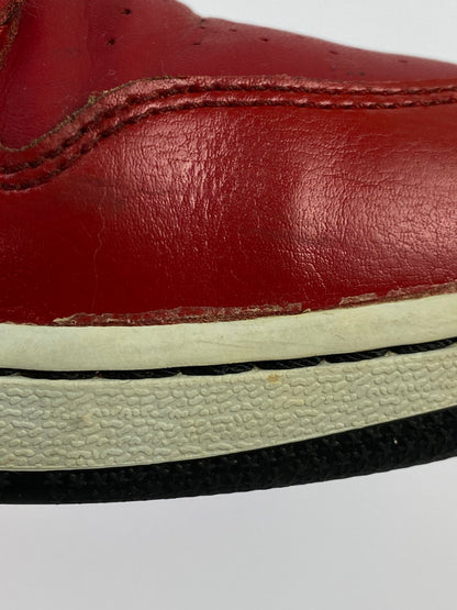 【中古品】【メンズ】 NIKE ナイキ AIR JORDAN 1 MID GYM RED BLACK PATENT 554725-602 エアジョーダン1 ミッド ジム レッド ブラック パテント スニーカー 靴 160-250519-em-15-min サイズ：25cm カラー：ジムレッド/ブラック-ホワイト 万代Net店