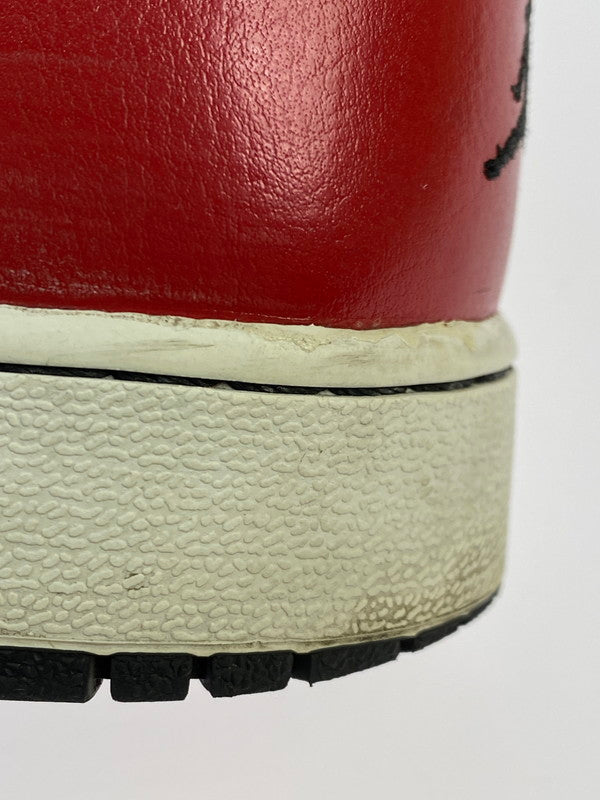 【中古品】【メンズ】 NIKE ナイキ AIR JORDAN 1 MID GYM RED BLACK PATENT 554725-602 エアジョーダン1 ミッド ジム レッド ブラック パテント スニーカー 靴 160-250519-em-15-min サイズ：25cm カラー：ジムレッド/ブラック-ホワイト 万代Net店