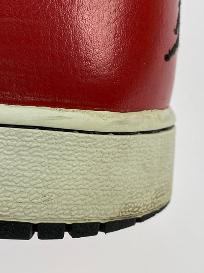 【中古品】【メンズ】 NIKE ナイキ AIR JORDAN 1 MID GYM RED BLACK PATENT 554725-602 エアジョーダン1 ミッド ジム レッド ブラック パテント スニーカー 靴 160-250519-em-15-min サイズ：25cm カラー：ジムレッド/ブラック-ホワイト 万代Net店