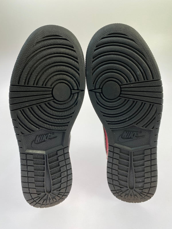 【中古品】【メンズ】 NIKE ナイキ AIR JORDAN 1 MID GYM RED BLACK PATENT 554725-602 エアジョーダン1 ミッド ジム レッド ブラック パテント スニーカー 靴 160-250519-em-15-min サイズ：25cm カラー：ジムレッド/ブラック-ホワイト 万代Net店