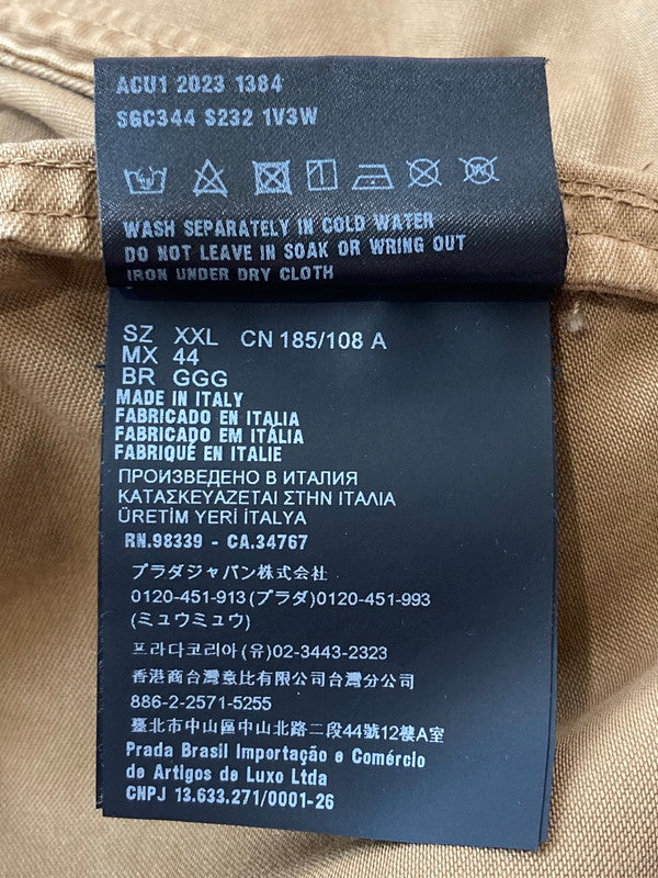 【現状渡し品】【メンズ】 PRADA プラダ SGG344_S232_1V3W 23AW 3WAY BOMBER JACKET ボンバージャケット 141-250518-ks-26-min サイズ：XXL カラー：ライトブラウン 万代Net店