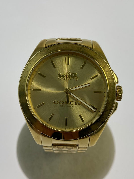 【中古品】【レディース】 COACH コーチ COACH CA.67.7.34.1002 クォーツ腕時計 197-250524-ks-06-min カラー：ゴールド 万代Net店