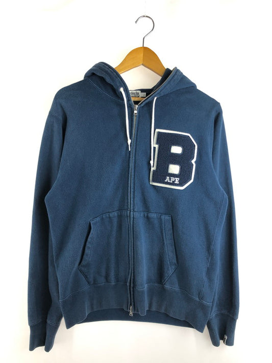 【中古品】【メンズ】 A BATHING APE アベイシングエイプ FULL ZIP WAPPEN HOODIE 001ZPA801001X フルジップ ワッペン フーディー パーカー トップス 142-251028-rt-19-tag サイズ：L カラー：ネイビー 万代Net店