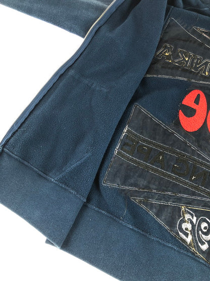 【中古品】【メンズ】 A BATHING APE アベイシングエイプ FULL ZIP WAPPEN HOODIE 001ZPA801001X フルジップ ワッペン フーディー パーカー トップス 142-251028-rt-19-tag サイズ：L カラー：ネイビー 万代Net店