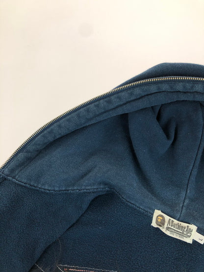 【中古品】【メンズ】 A BATHING APE アベイシングエイプ FULL ZIP WAPPEN HOODIE 001ZPA801001X フルジップ ワッペン フーディー パーカー トップス 142-251028-rt-19-tag サイズ：L カラー：ネイビー 万代Net店