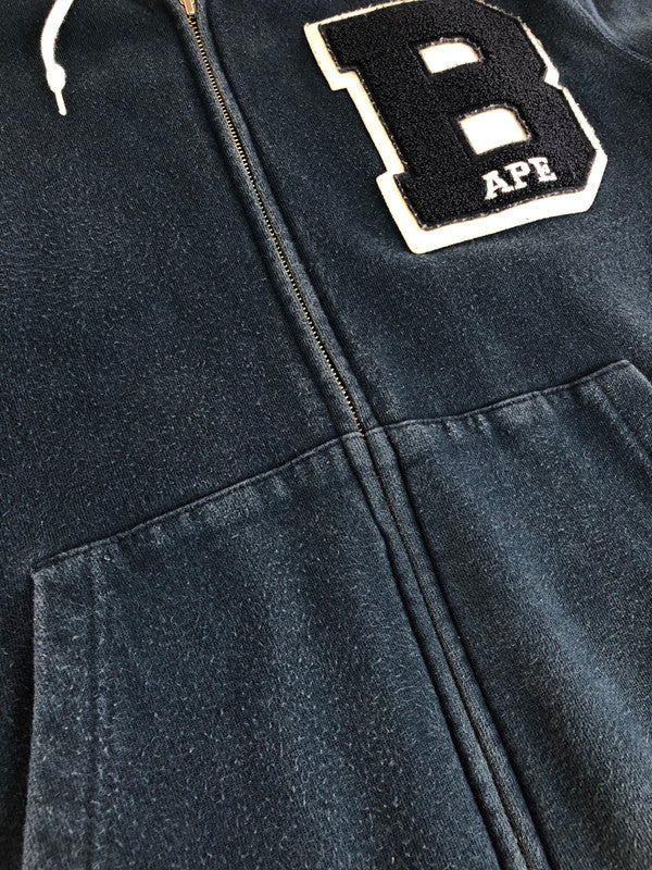 【中古品】【メンズ】 A BATHING APE アベイシングエイプ FULL ZIP WAPPEN HOODIE 001ZPA801001X フルジップ ワッペン フーディー パーカー トップス 142-251028-rt-19-tag サイズ：L カラー：ネイビー 万代Net店