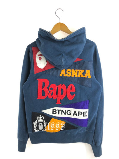【中古品】【メンズ】 A BATHING APE アベイシングエイプ FULL ZIP WAPPEN HOODIE 001ZPA801001X フルジップ ワッペン フーディー パーカー トップス 142-251028-rt-19-tag サイズ：L カラー：ネイビー 万代Net店