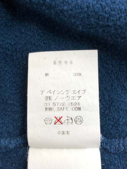 【中古品】【メンズ】 A BATHING APE アベイシングエイプ FULL ZIP WAPPEN HOODIE 001ZPA801001X フルジップ ワッペン フーディー パーカー トップス 142-251028-rt-19-tag サイズ：L カラー：ネイビー 万代Net店